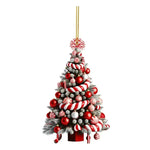 Christmas Tree Pendant Holiday Decoration Acrylic Flat Decorations