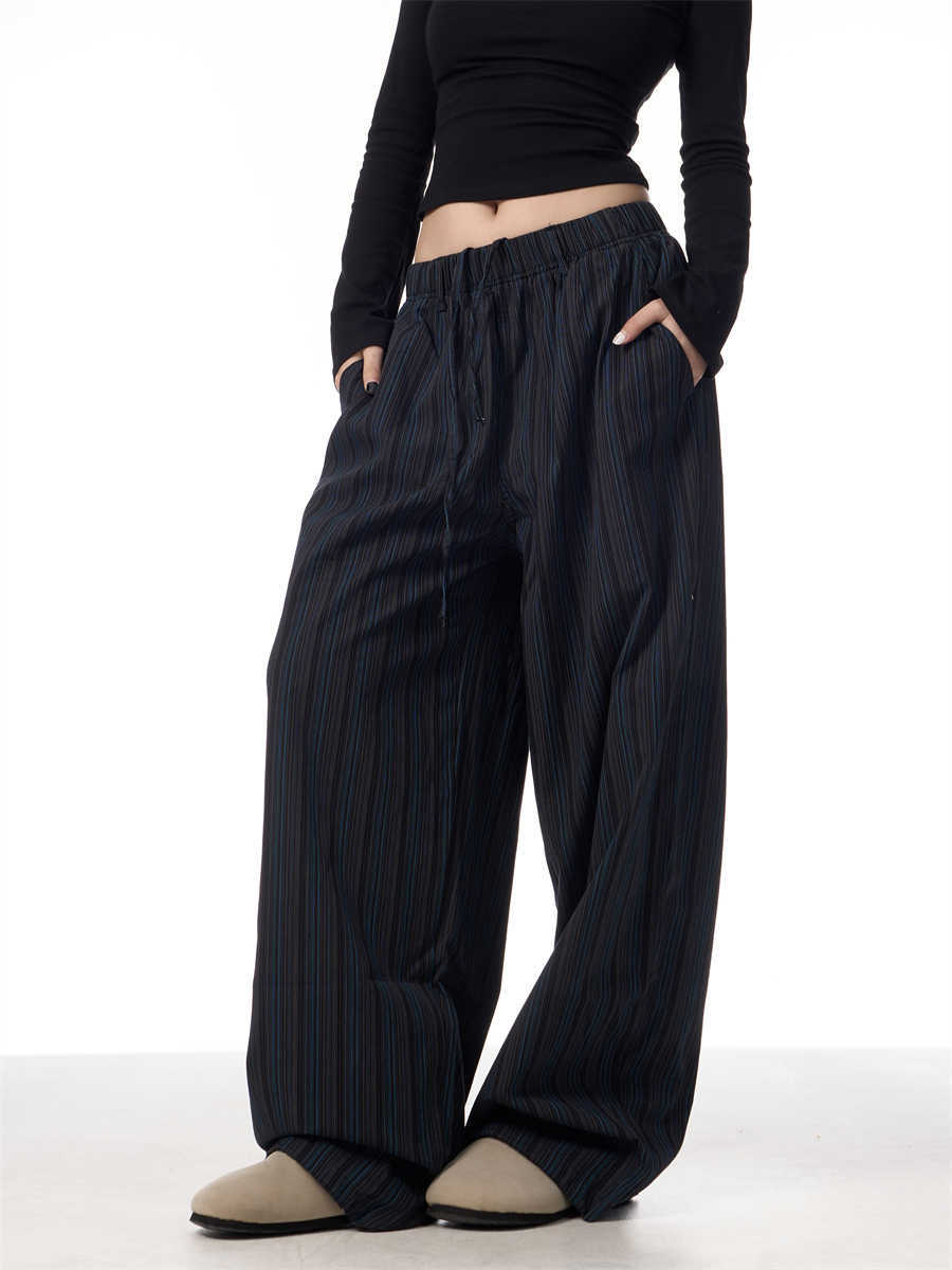 American Vintage Stripe Machete Wide-leg Casual Pants Women