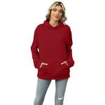 Winter Casual Hooded Pocket Pullover Sweatshirt Women