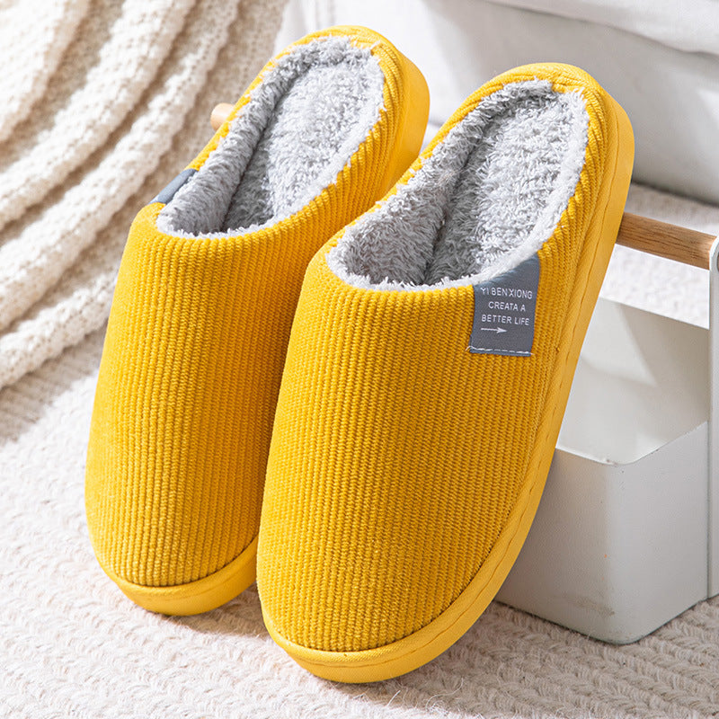 Non-slip Plus Velvet Cotton Slippers