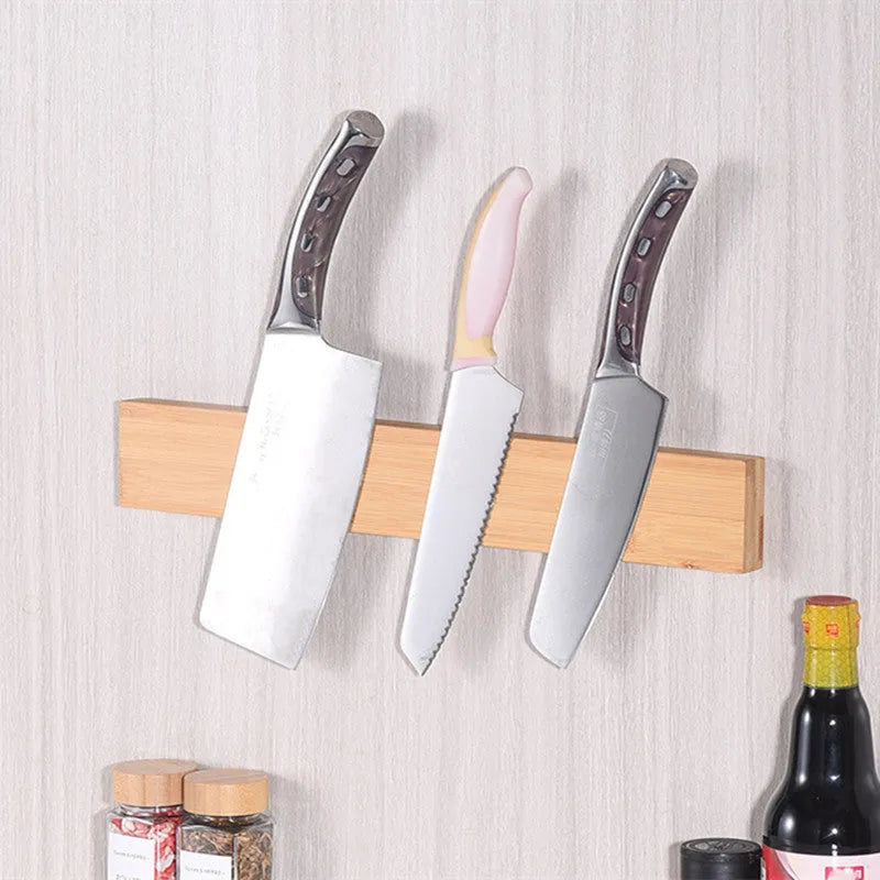 Buy Wall Mounted Wooden Block Magnetic Knife Holder Rack