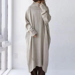 Loose Oversize Midi Turtleneck Winter  Sweater Dress