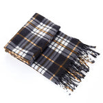 Handmade Autumn And Winter Velvet Fleece Plaid Scarf