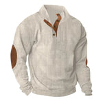 Corduroy Casual Stand Collar Long-sleeved Sweater men