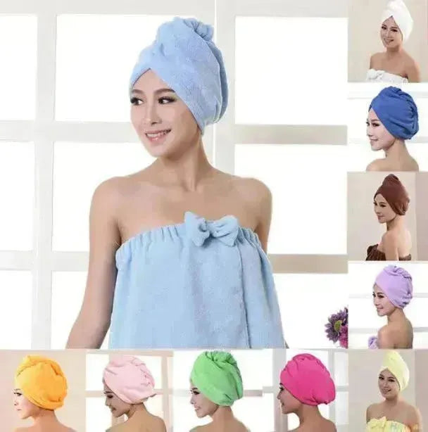 Serviette à cheveux absorbante pour les cheveux en microfibre pour femmes.