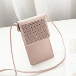 Cross Body Mobile Phone Bag Touching Screen Clear Window Mini Purse Cell Phone Bag Pouch DIN889