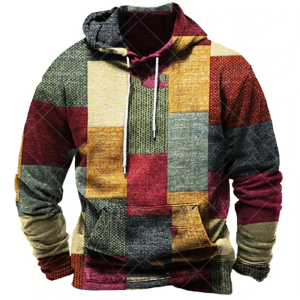 Spring And Autumn New Color Printed Hoodie Pullover sweatshirt Men