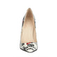 12cm Graffiti Fashion High Heels Women Women's Pointed Toe Stiletto Heels Catwalk Show Shoes - EX-STOCK CANADA