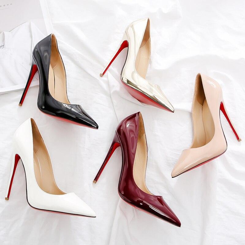 12cm high heels pointed toe stiletto shoes - EX-STOCK CANADA