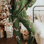 Women's Christmas sweatsuit Sequins Long Sleeve Pants Two-piece Set Fashion Casual Set