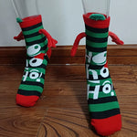 Medias de Navidad Autumn Winter Cotton Magnet Lodestone Hand Tube Socks