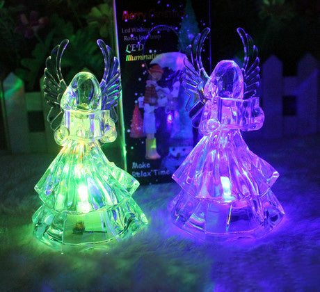 Colorful Acrylic Angel Night Light Christmas Gifts