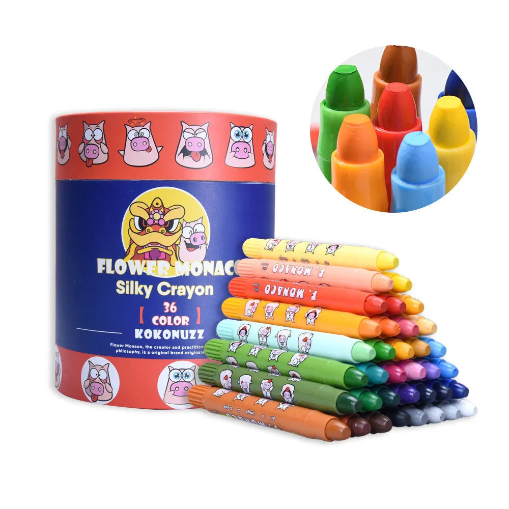 Ensemble de crayon de souris rotatif de bébé lavable