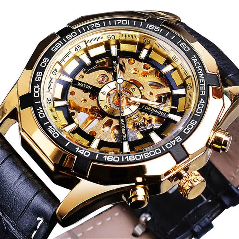 Forsining Watch Men's Fashion Casual Classic Popular Waterproof Manual Mechanical Watch