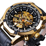 Forsining Watch Men's Fashion Casual Classic Popular Waterproof Manual Mechanical Watch