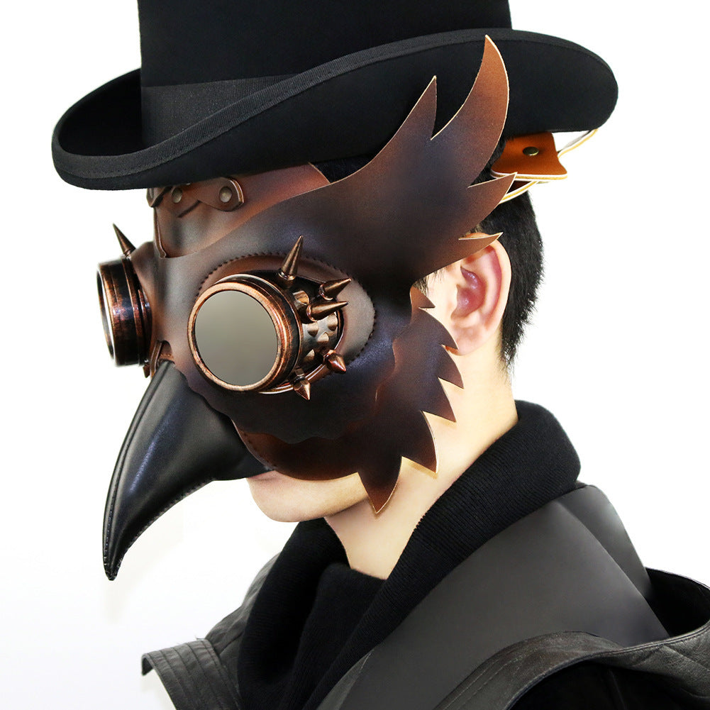 قناع Steampunk Plague Dr Medieval Plague Beak Mask طبيب الطاعون الأسود