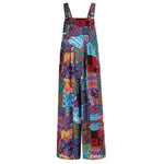 Casual Summer Cotton Floral Sleeveless loose Jumpsuit