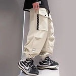 Retro Loose Tappered Men's Overalls Baggy Cargo Pant