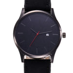 Men watch Fashion Business Large Dial Watch For Men's Matte Belt Simple Quartz Wrist Watch Men clock