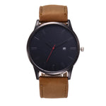 Men watch Fashion Business Large Dial Watch For Men's Matte Belt Simple Quartz Wrist Watch Men clock