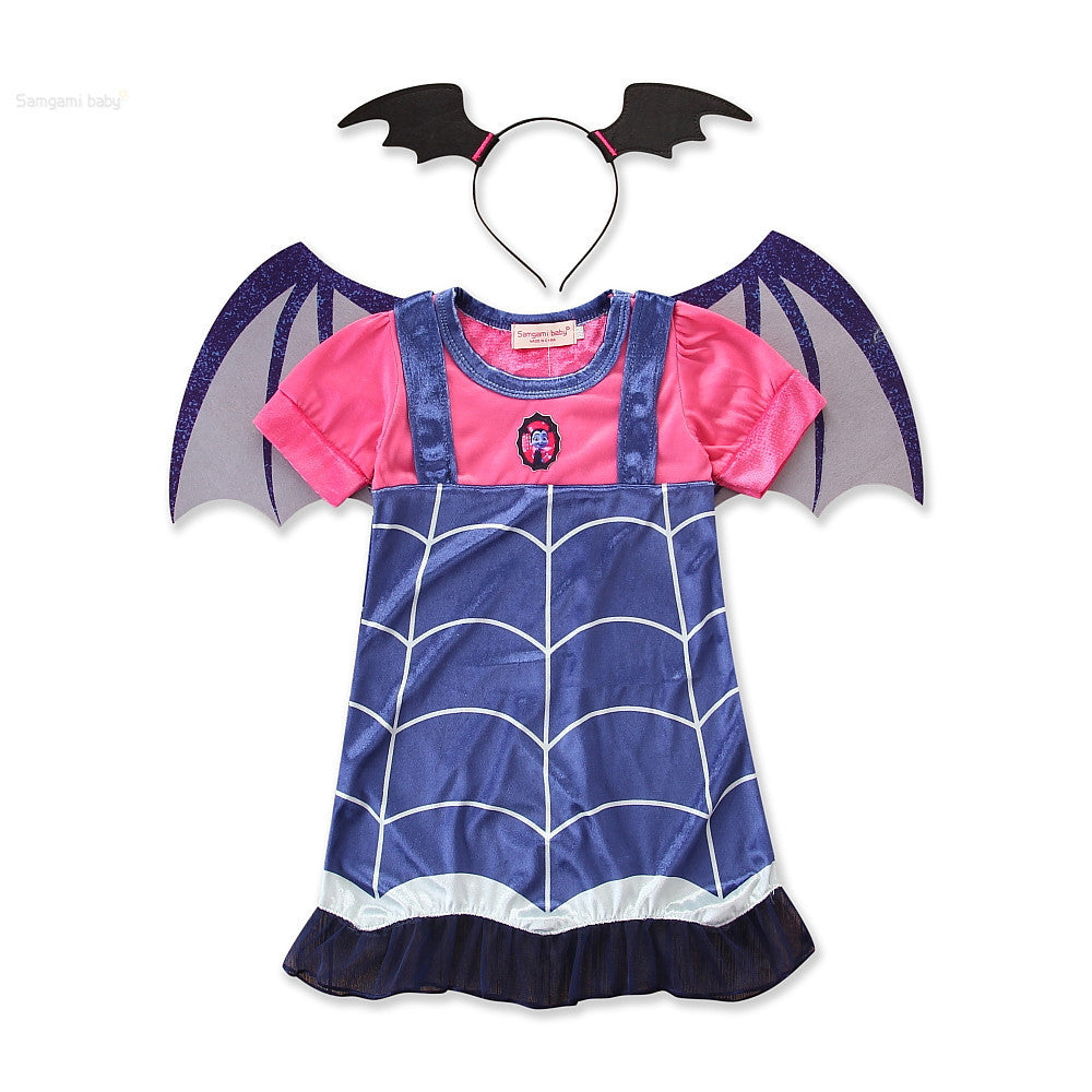 Girl's Halloween Flying Witch Kostüm Halloween Kleider für kleine Mädchen