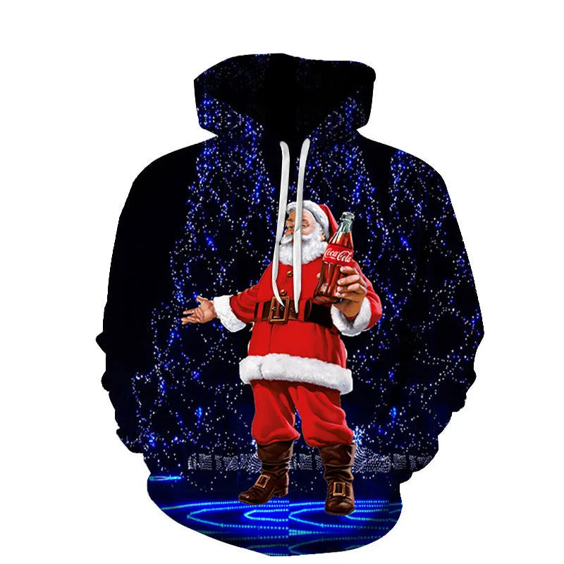 Men's And Women's Fashion Casual Christmas Printed Sports Off Sweater