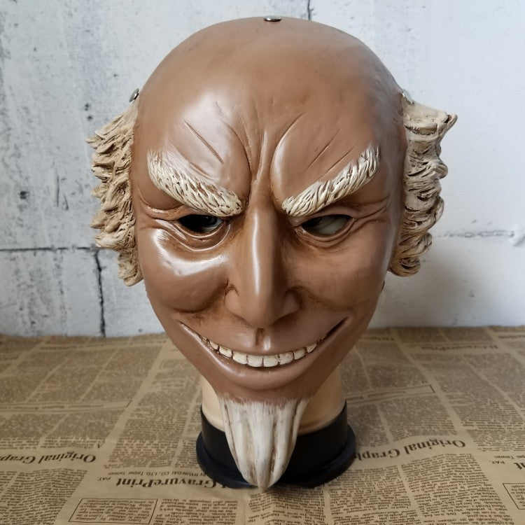 Resin Spook Sprooky Old Man Face Mask Halloween Cosplay Props