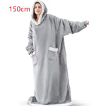 Fleece Oversized Hoodie Blanket Winter Warm Home Clothes Women Men Oversized Pullover With Pockets