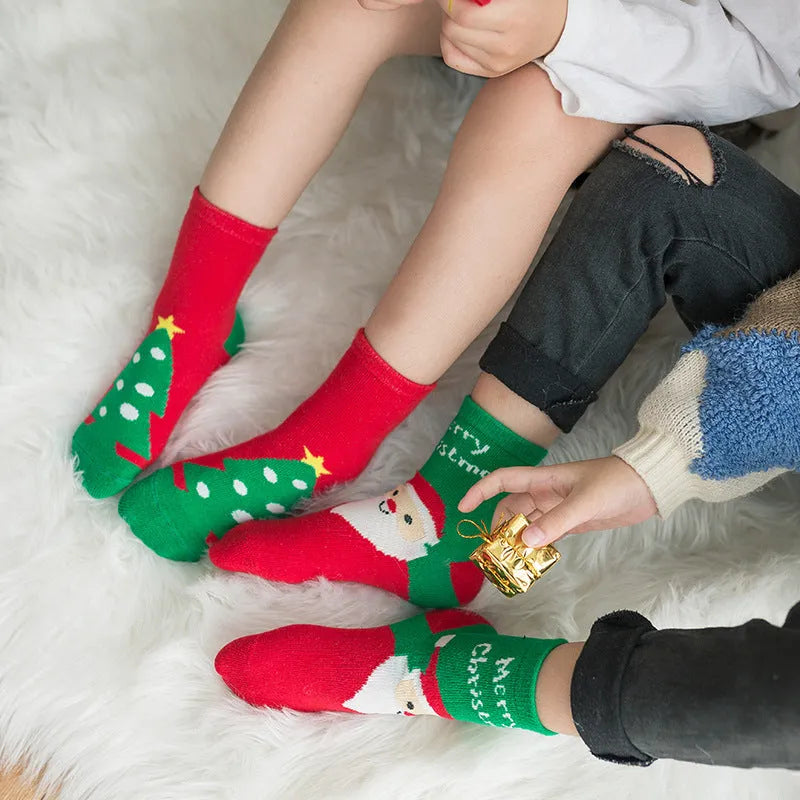 Kindermode einfache Mid-Calf-Weihnachtsstrümpfe