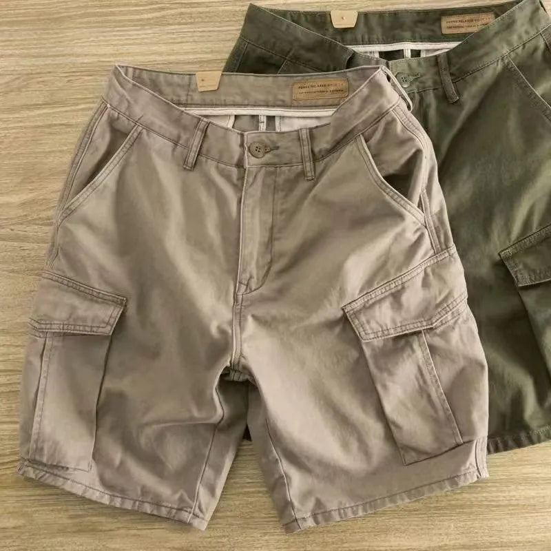 Workwear Casual Men's Loose Summer All-matching Straight Fifth Cargo short Pants