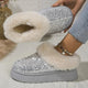 Fashion Sequined Autumn and Winter Fleece Lined Plush indoor outdoor slippers