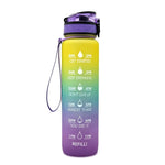 1L Tritan Water Bottle With Time Marker Bounce Cover Motivational Water Bottle Cycling Leakproof Cup For Sports Fitness Bottles - EX-STOCK CANADA