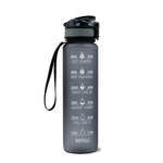 1L Tritan Water Bottle With Time Marker Bounce Cover Motivational Water Bottle Cycling Leakproof Cup For Sports Fitness Bottles - EX-STOCK CANADA