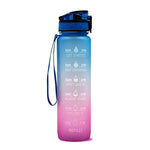 1L Tritan Water Bottle With Time Marker Bounce Cover Motivational Water Bottle Cycling Leakproof Cup For Sports Fitness Bottles - EX-STOCK CANADA