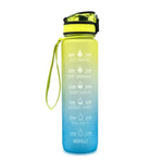 1L Tritan Water Bottle With Time Marker Bounce Cover Motivational Water Bottle Cycling Leakproof Cup For Sports Fitness Bottles - EX-STOCK CANADA