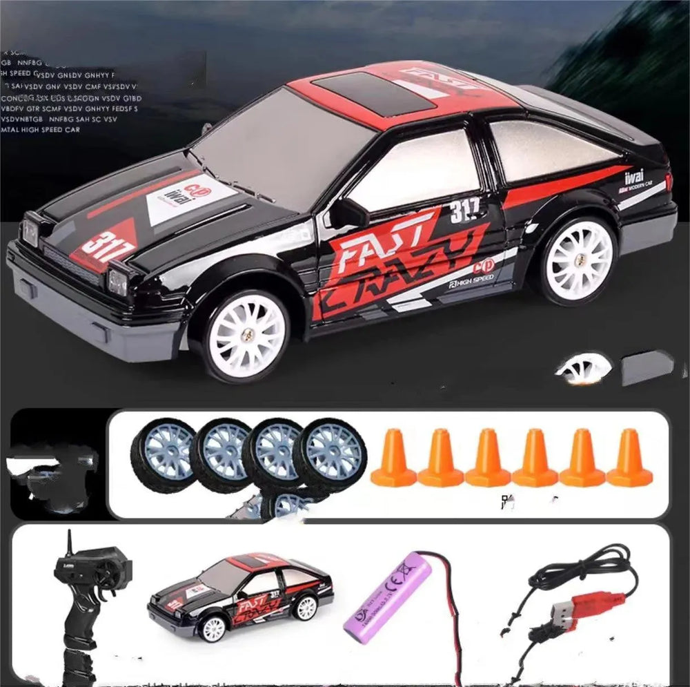 2.4G Drift Rc Car 4WD RC Drift Car Toy Remote Control GTR Model AE86 Vehicle Car RC Racing Car Toy For Children Christmas Gifts - EX-STOCK CANADA