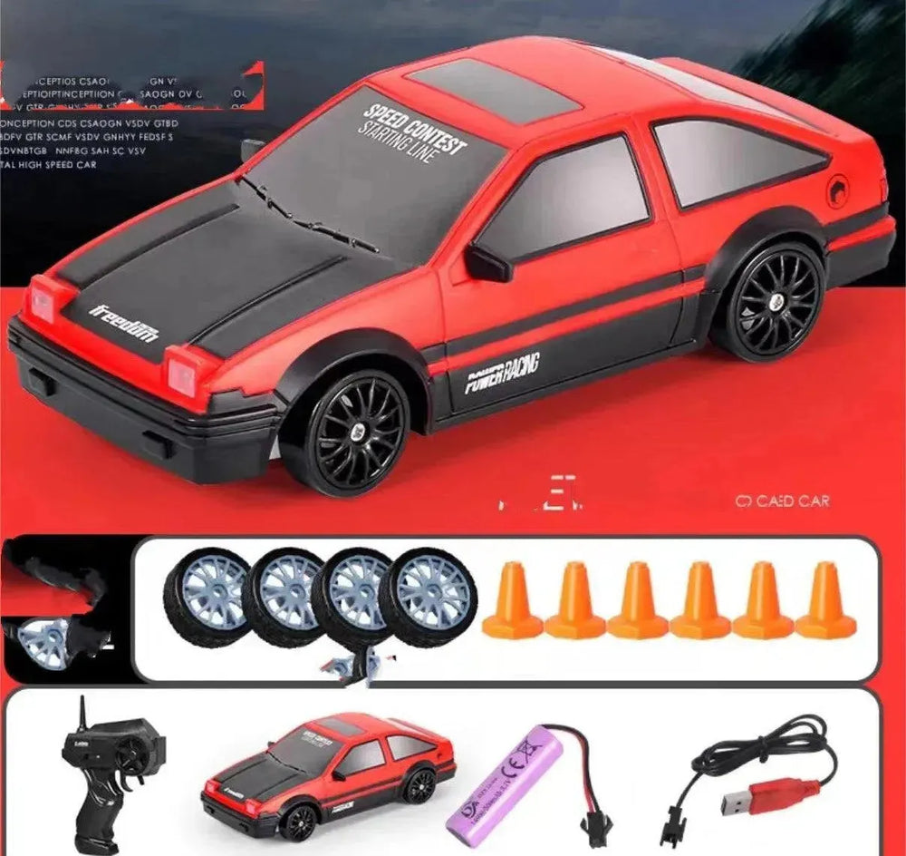 2.4G Drift Rc Car 4WD RC Drift Car Toy Remote Control GTR Model AE86 Vehicle Car RC Racing Car Toy For Children Christmas Gifts - EX-STOCK CANADA