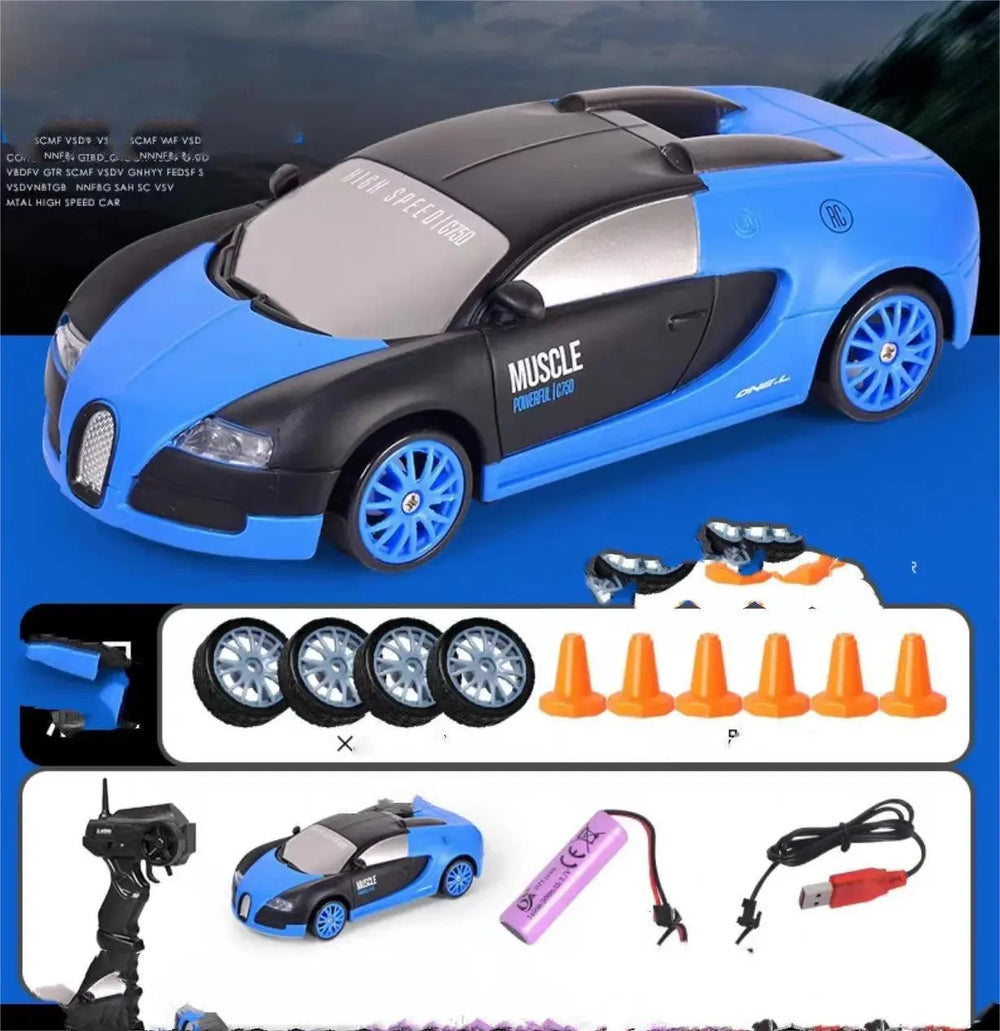 2.4G Drift Rc Car 4WD RC Drift Car Toy Remote Control GTR Model AE86 Vehicle Car RC Racing Car Toy For Children Christmas Gifts - EX-STOCK CANADA