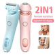 2 In 1 Hair Removal Epilator USB Rechargeable Trimmer Women Body Razor Face Leg Armpit Bikini Hand Pubic Shaver Hair Remover - EX-STOCK CANADA