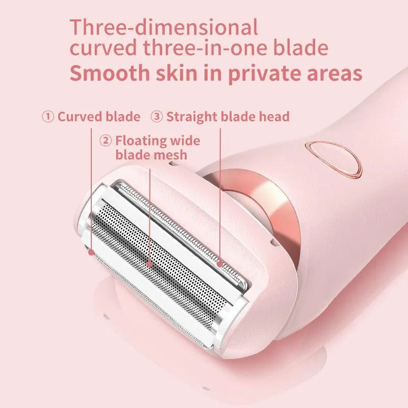 2 In 1 Hair Removal Epilator USB Rechargeable Trimmer Women Body Razor Face Leg Armpit Bikini Hand Pubic Shaver Hair Remover - EX-STOCK CANADA