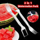 2 In 1 Slicer Multi purpose Stainless Steel Watermelon Fork - EX-STOCK CANADA