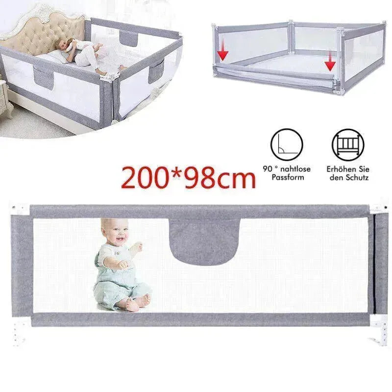 200cm Bed Safety Guard Folding Child Toddler Bed Rail Safety Protection Guard UK - EX-STOCK CANADA