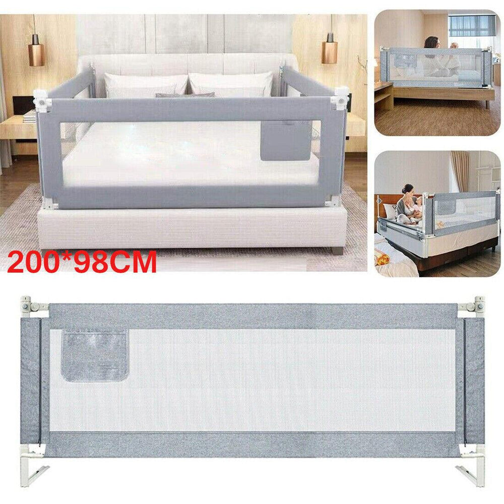 200cm Bed Safety Guard Folding Child Toddler Bed Rail Safety Protection Guard UK - EX-STOCK CANADA