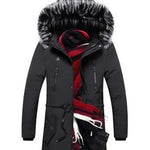 Fur Collar Hoodie Winter Parka Jacket for men