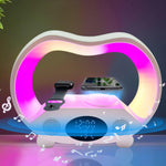 2024 New 6 In 1 Smart Remote Control Bluetooth Ambience Intelligent LED Table Lamp Multi-function Wireless Charger Night Light Bluetooth Speaker - EX-STOCK CANADA