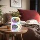 2024 New B-Shaped Portable Bluetooth Speaker Multifunctional Smart Music Rhythm LED Lighting Phone Wireless Charger TF Card AUX Input Standard Mode - EX-STOCK CANADA