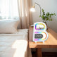 2024 New B-Shaped Portable Bluetooth Speaker Multifunctional Smart Music Rhythm LED Lighting Phone Wireless Charger TF Card AUX Input Standard Mode - EX-STOCK CANADA