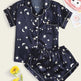 2024 Summer Satin Women Pajamas Print V-Neck Stretch Lingerie Sleepwear Casual Shorts Set Loungewear - EX-STOCK CANADA