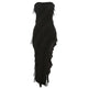 2024 Summer Trend Skinny Women's Fashion Tube Top Backless Split Tassel Dress Birthday Party Clubwear - EX-STOCK CANADA