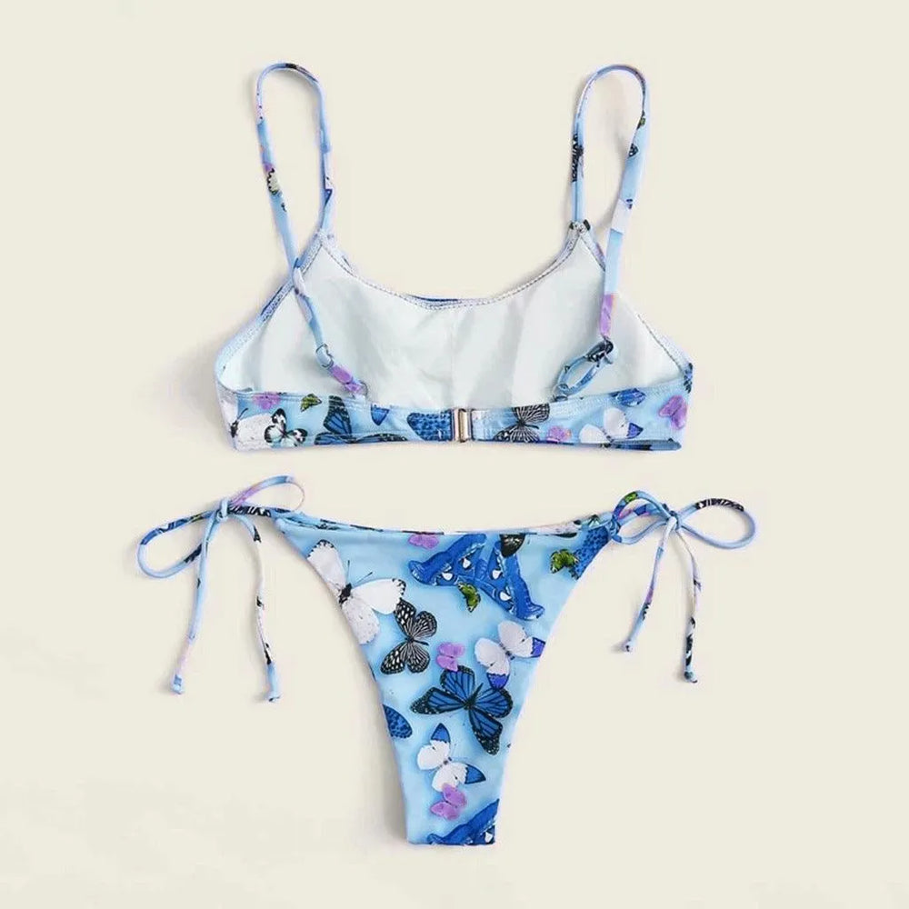 2024 Summer Vibe Flowers Print Sexy Bikini for Beach Swimming Fashion Push Up Swimsuit Womens Clothing - EX-STOCK CANADA